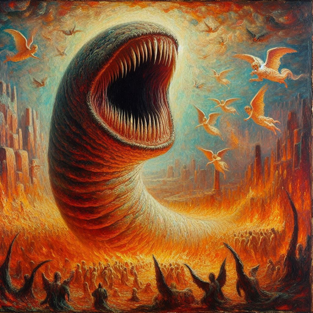 Inspired by Edgar Allan Poe's "The Conqueror Worm"