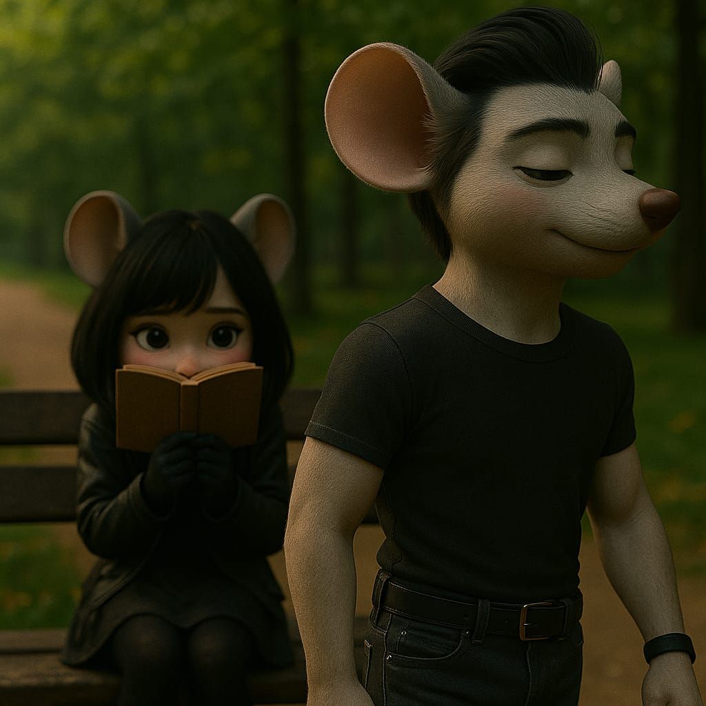 Shy Mouse - Did he notice me?