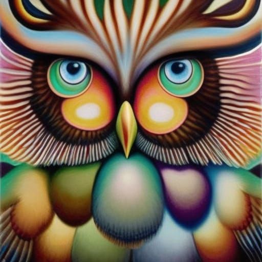 Fantasy harlequin owl