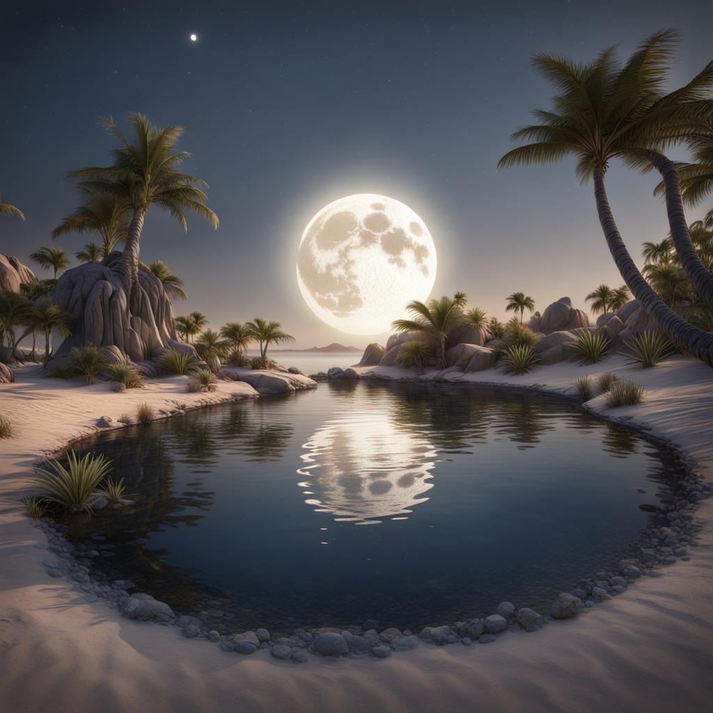 midnight island oasis   by @StrNor