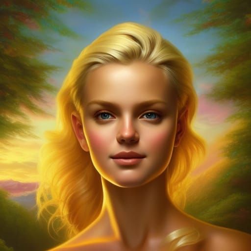 Cute Blonde - AI Generated Artwork - NightCafe Creator