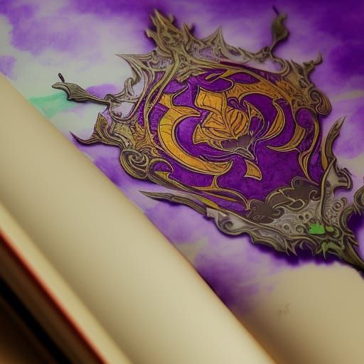 The book of the purple lotus white7fang ai generated artwork