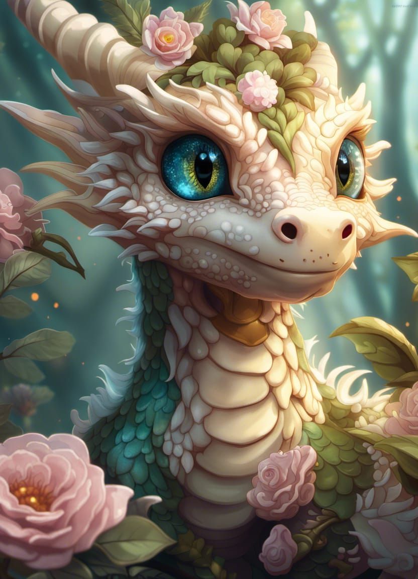 😍❤️🐉Cute And Adorable Forest Dragon  by @Grumpy 