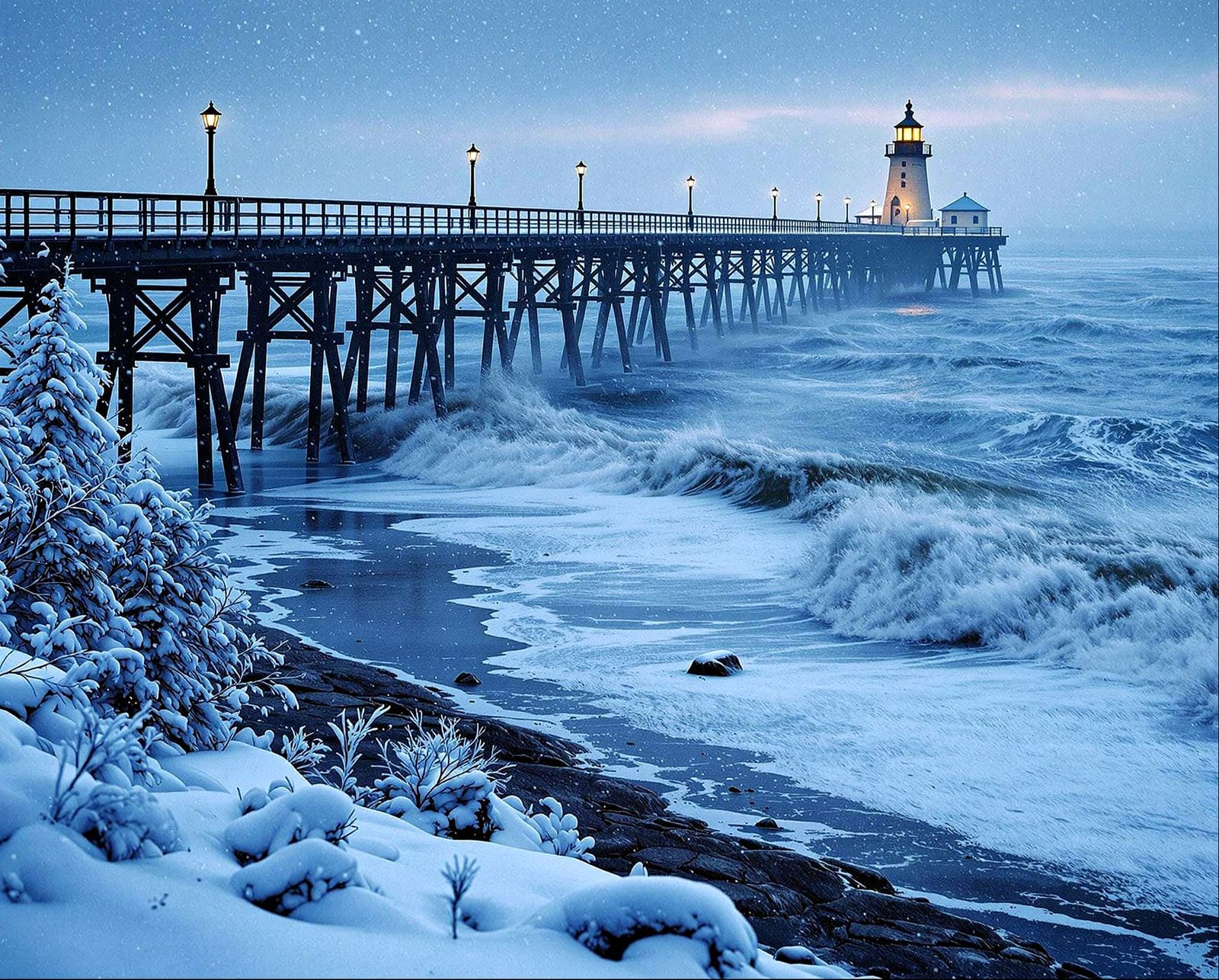 Winter Pier  by @mathy_art_girl_305