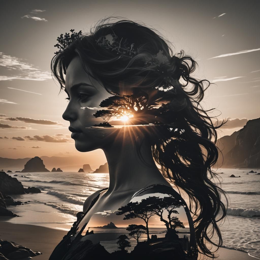 High quality, 8K Ultra HD. A beautiful double exposure that ...