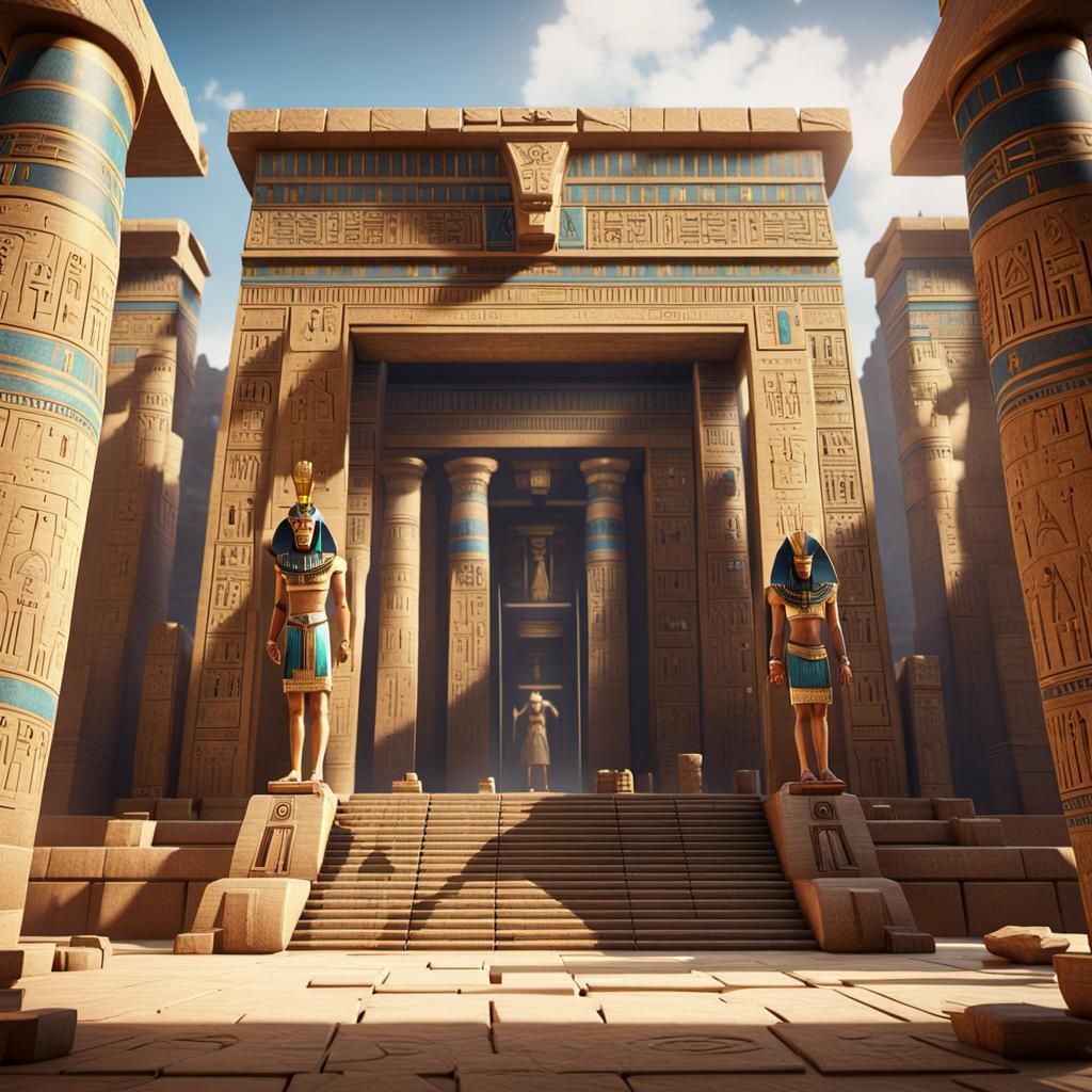 Ancient Egyptian temple holding the secrets of technology
