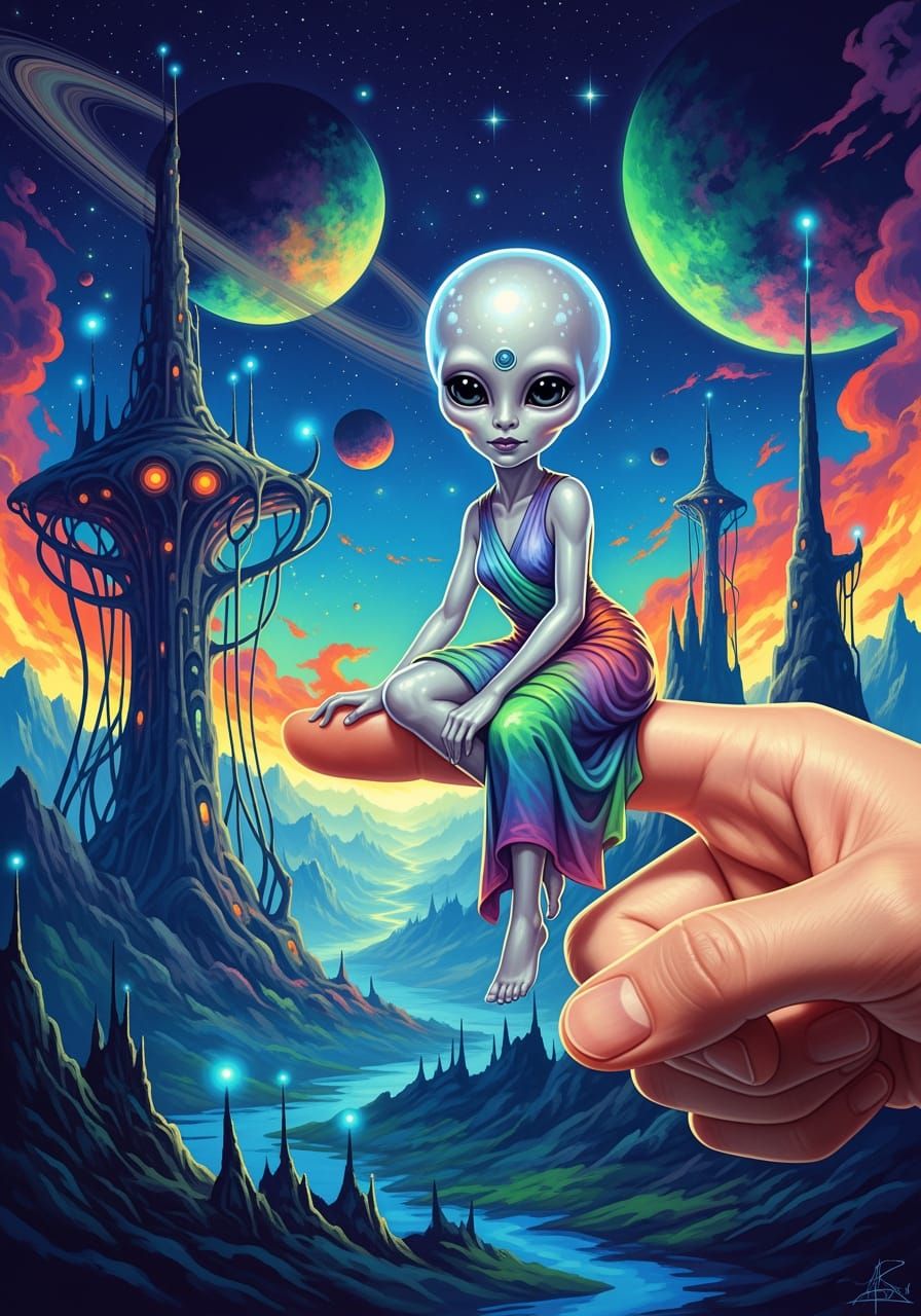 Surreal Retro Futurism Fun Creation, prompt from @philipperivrain