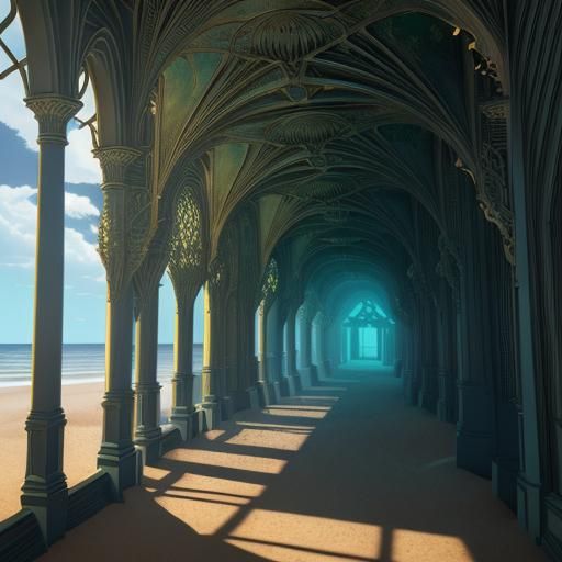 Great CTHULHU RELAXING ON THE BEACH BUILDING R'LYEH SAND CAS...