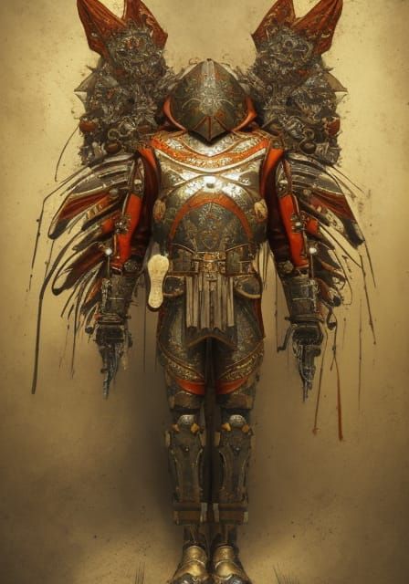 back raven flag, raven hungarian armor in all-covering oxidi...
