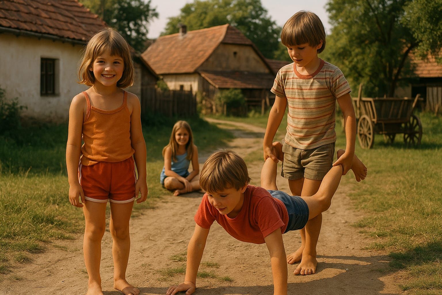 Enjoying sunny summer afternoon