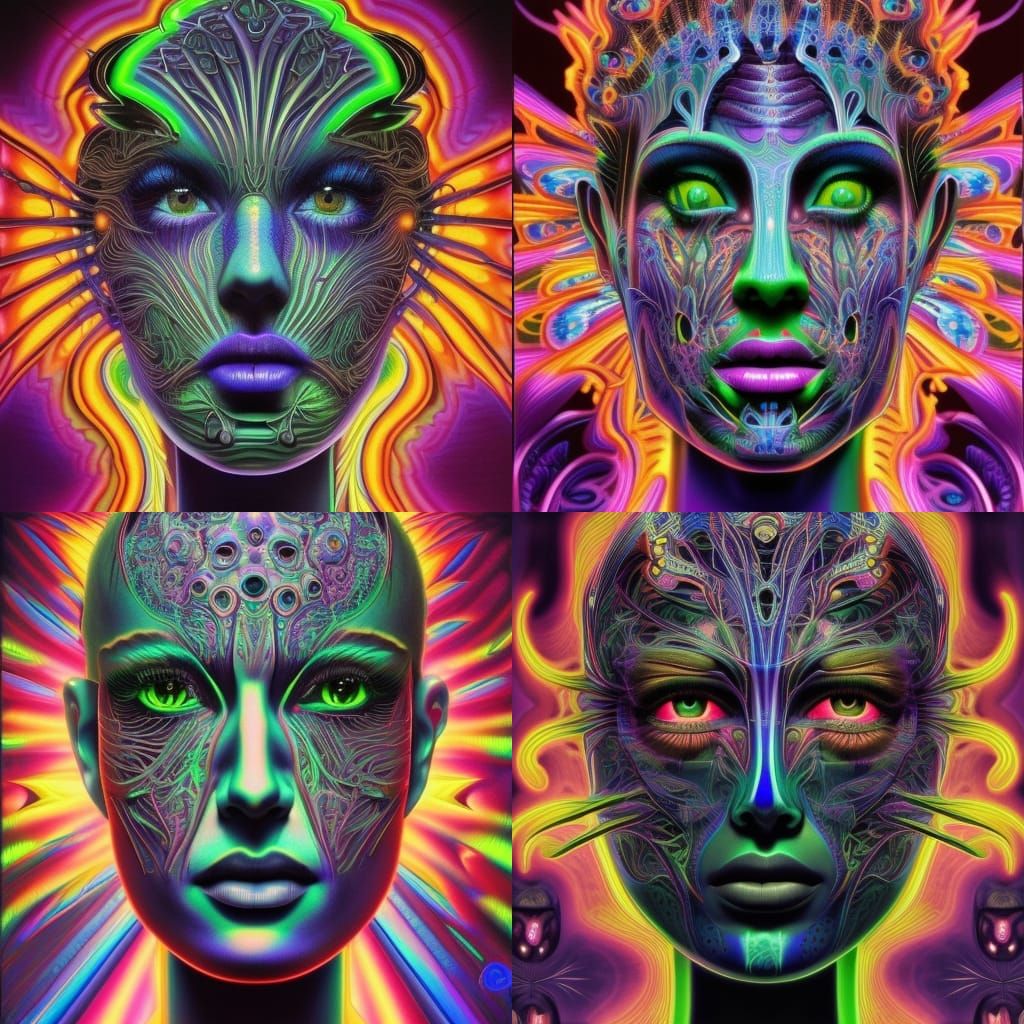 〽️The Neon Sisters〽️ - AI Generated Artwork - NightCafe Creator