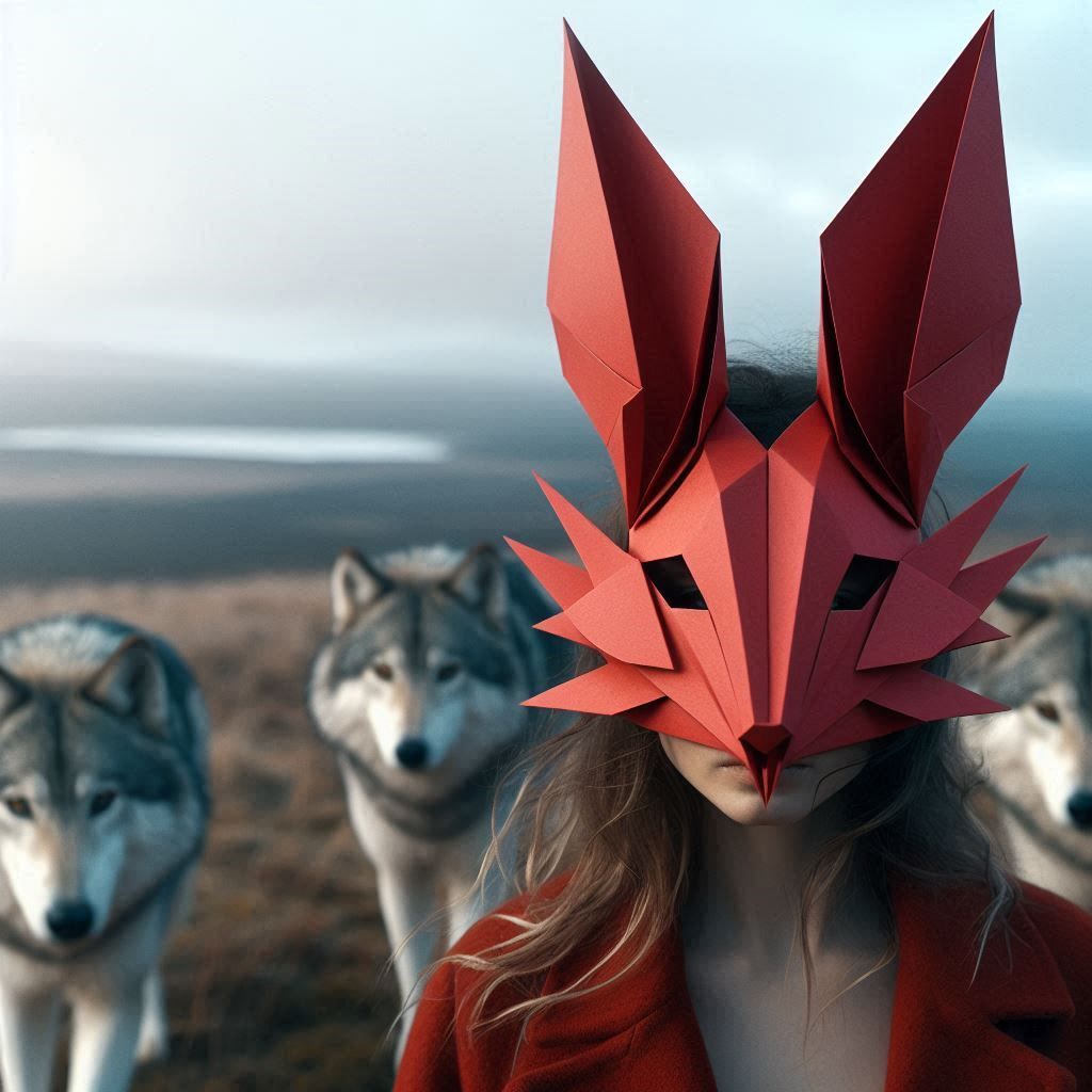 Rabbit Lady in red - AI Generated Artwork - NightCafe Creator