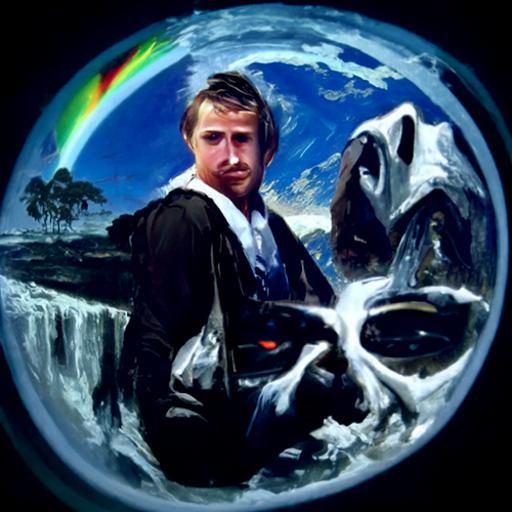 dark side of the moon with Ryan gosling