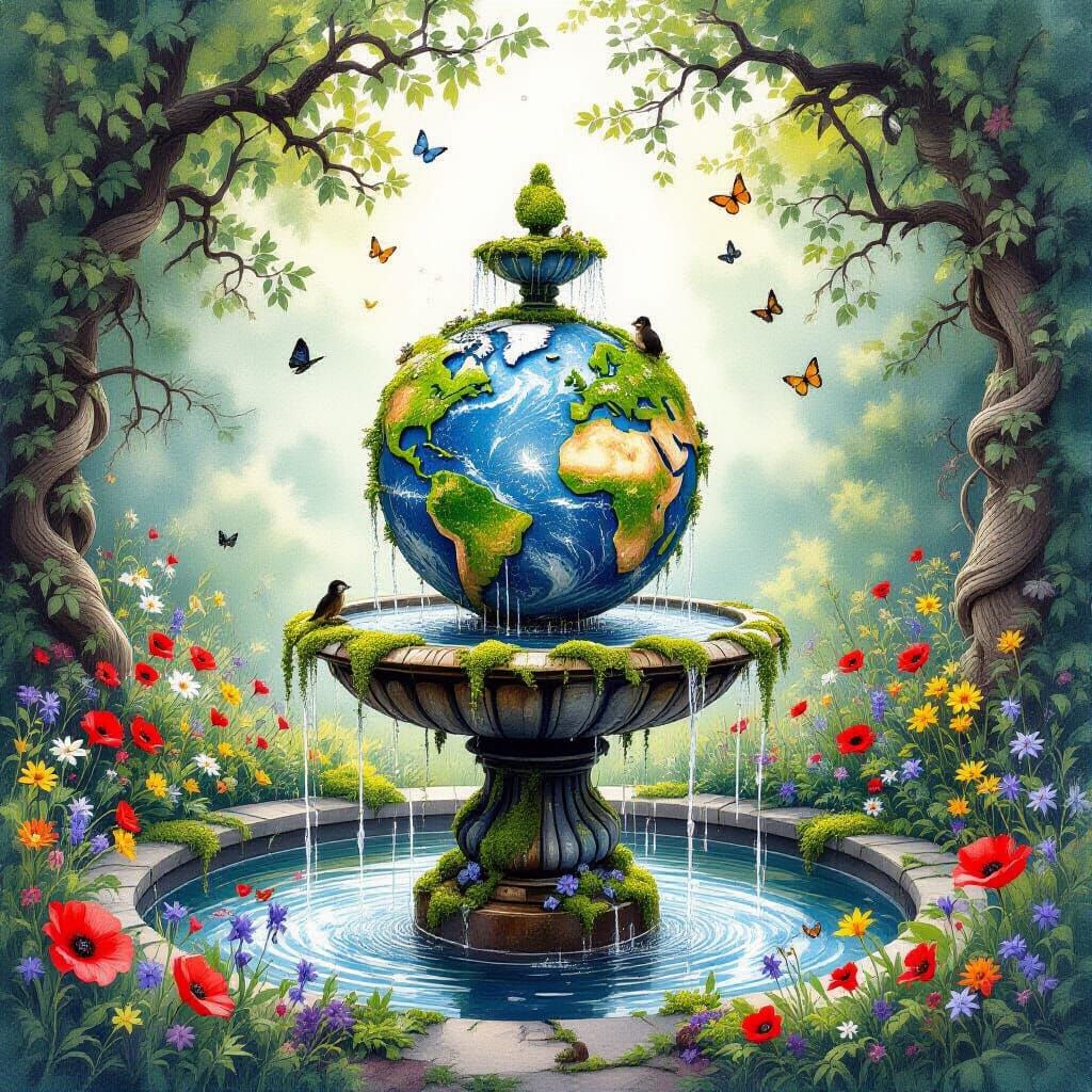 Fountain   by @Caroline