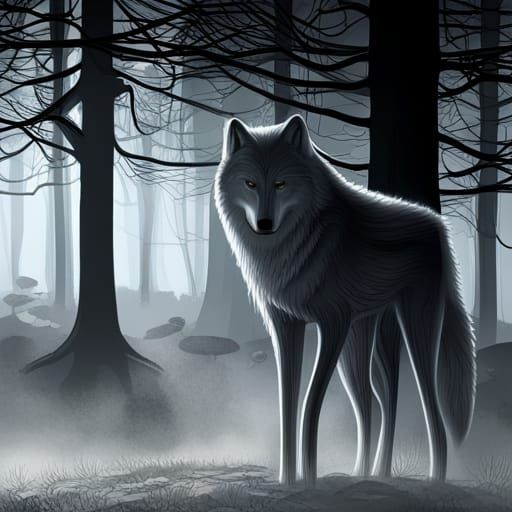 Wolf - AI Generated Artwork - NightCafe Creator