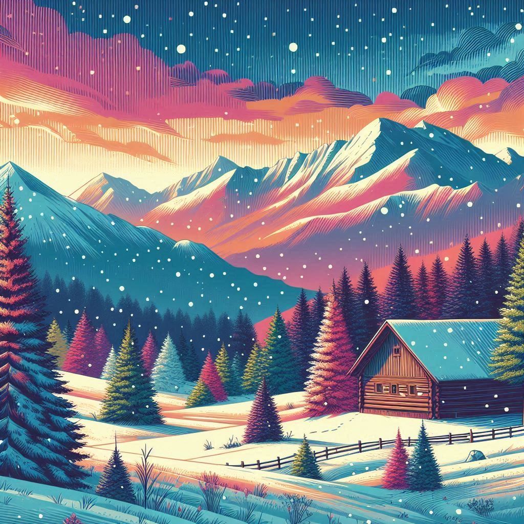 winter cabin