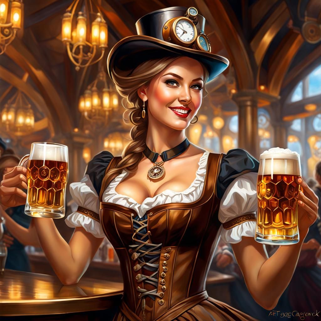 Steampunk Oktoberfest Kellnerin  by @lawrencelot