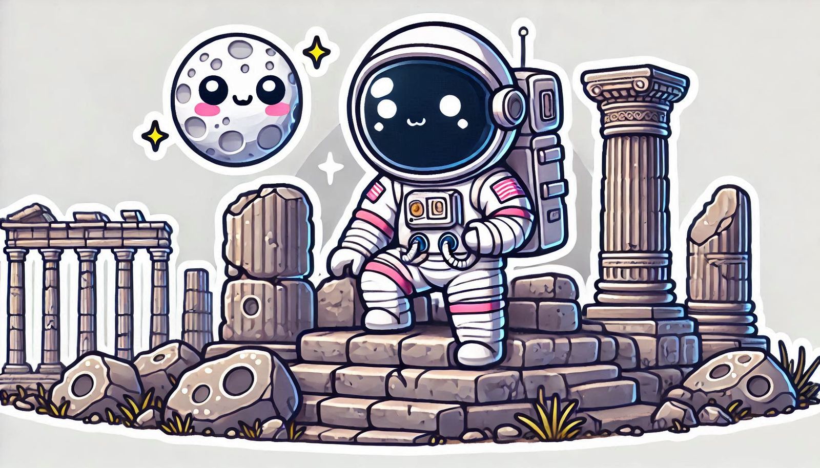 Astronaut Explorer Sticker