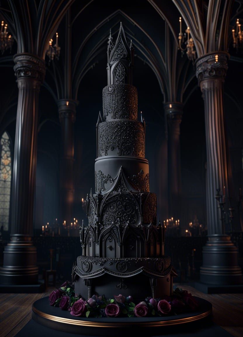 Gothic wedding cake to compete with the architecture  by @EmzMc