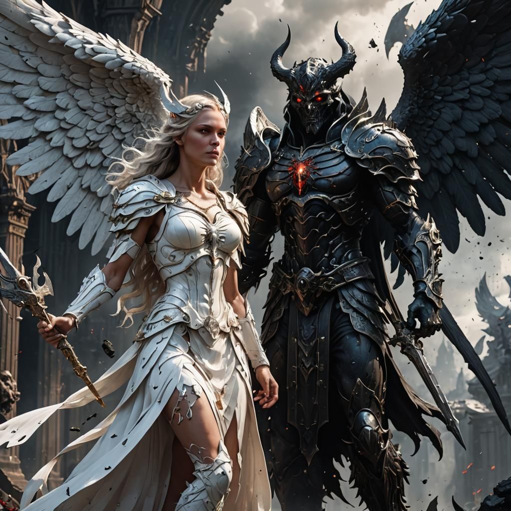 Good and evil   by @AhriAnni