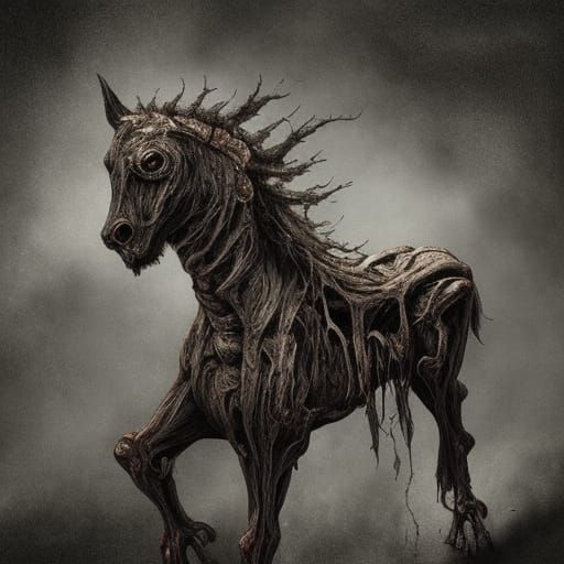 undead horse - AI Generated Artwork - NightCafe Creator