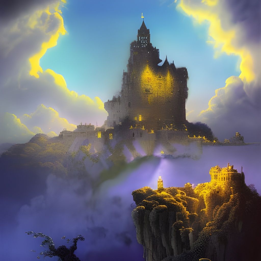 Castle in the Clouds - AI Generated Artwork - NightCafe Creator