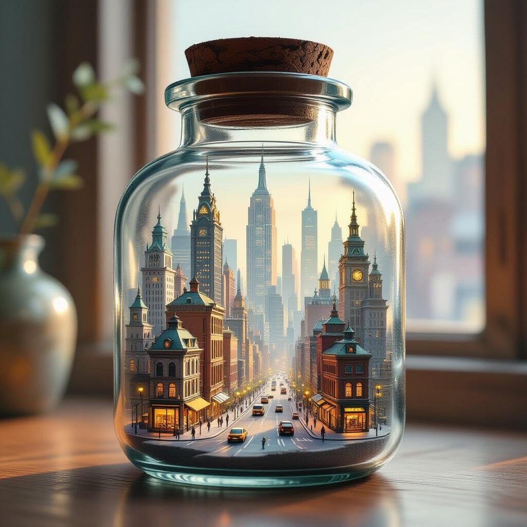 A city in a jar  by @Just me