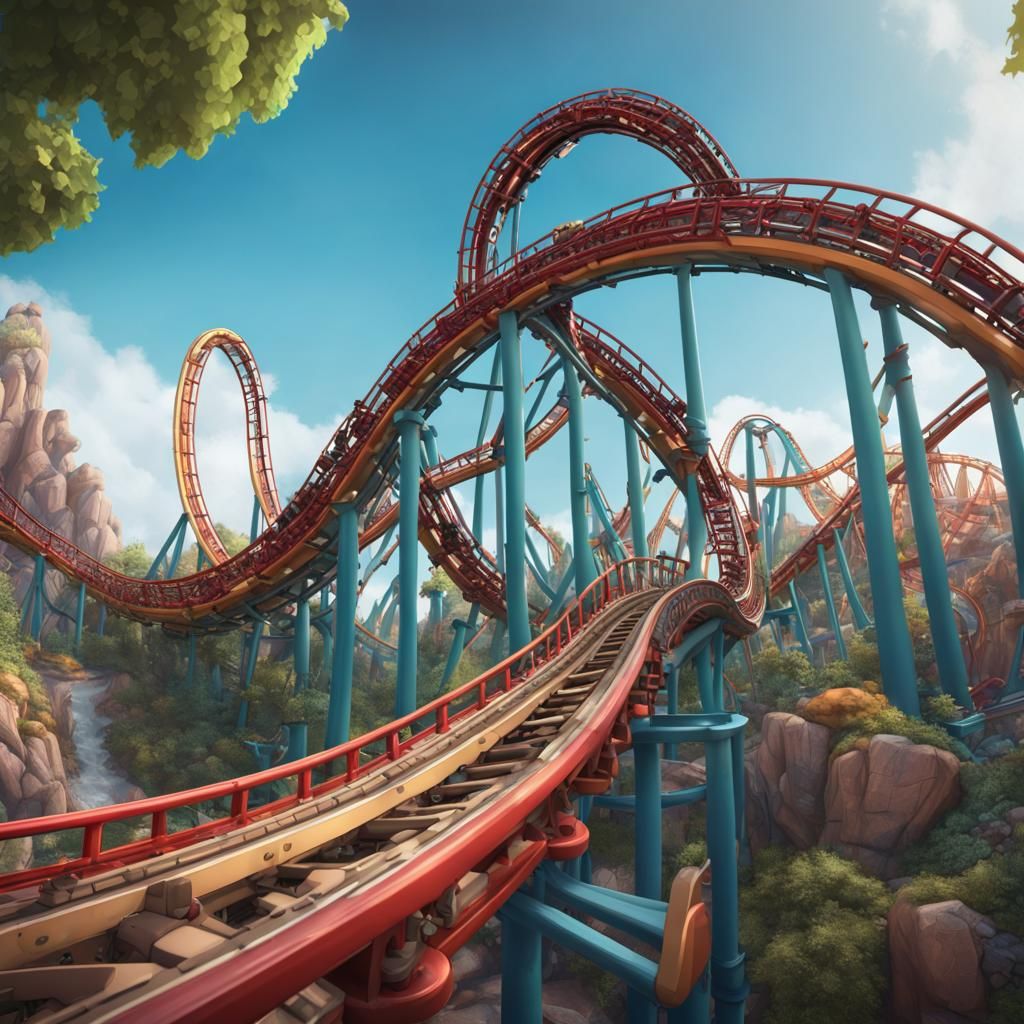 Wonky Theme Park Roller Coaster