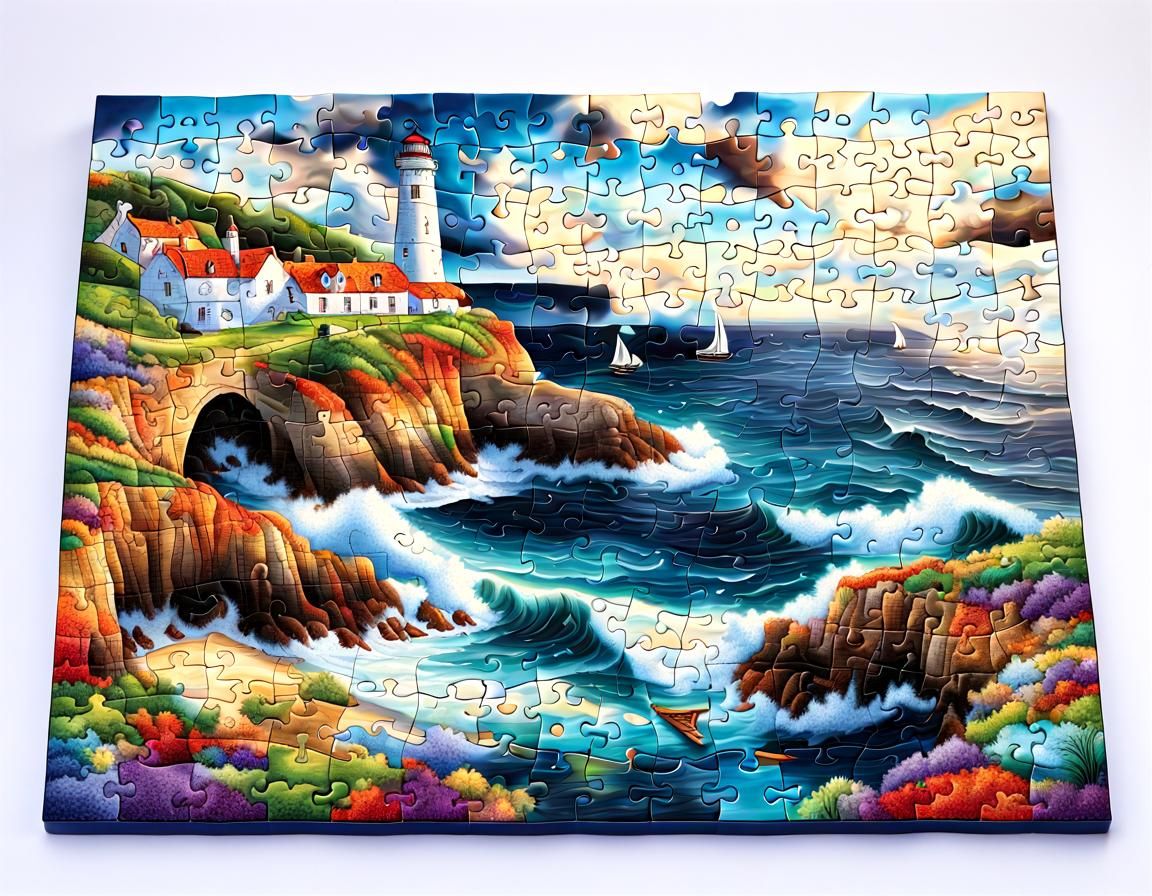 beautiful completed jigsaw puzzle