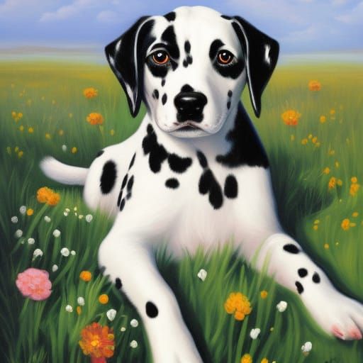 Floral Dalmatian