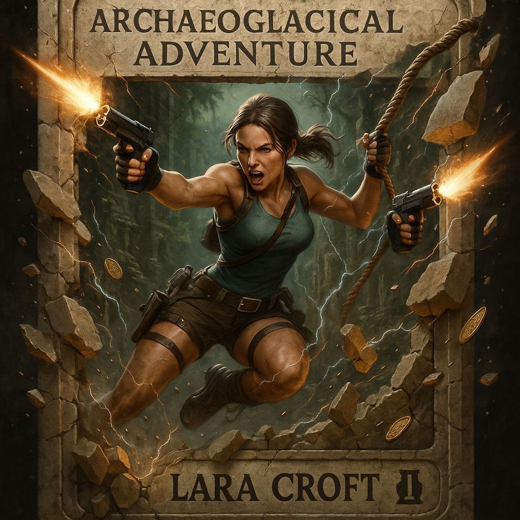 Lara Croft 3-D Trading Card