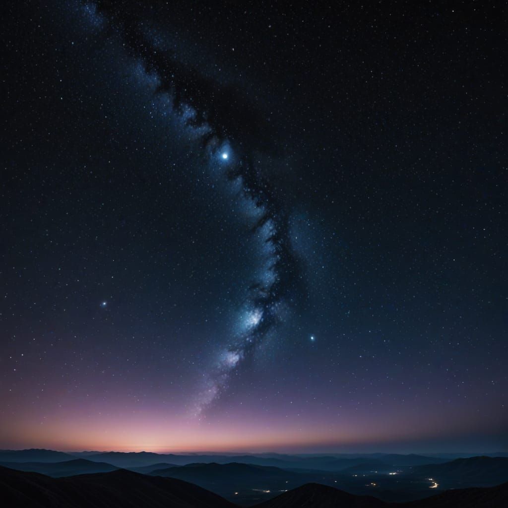 Beautiful Dark Night Sky with Celestial Photography