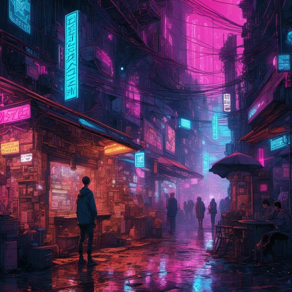 Cyberpunk Alleyway