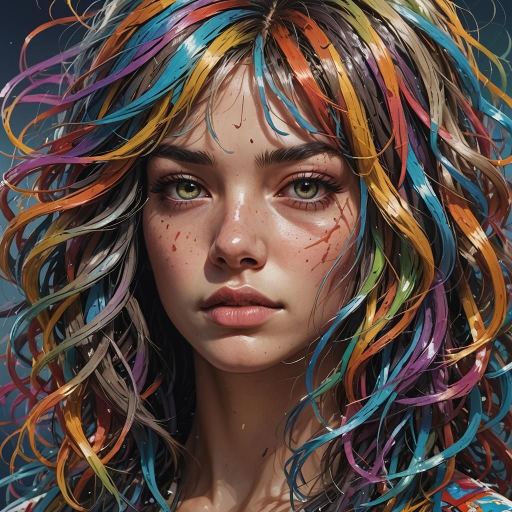 She puts a wig on her head
Made of hair from one who's dead....
