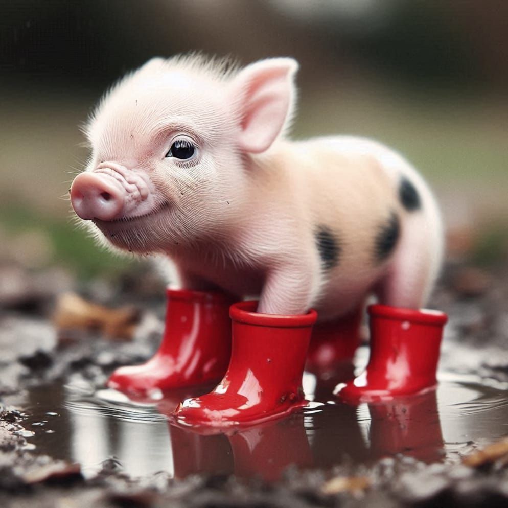 Piglet in Wellies