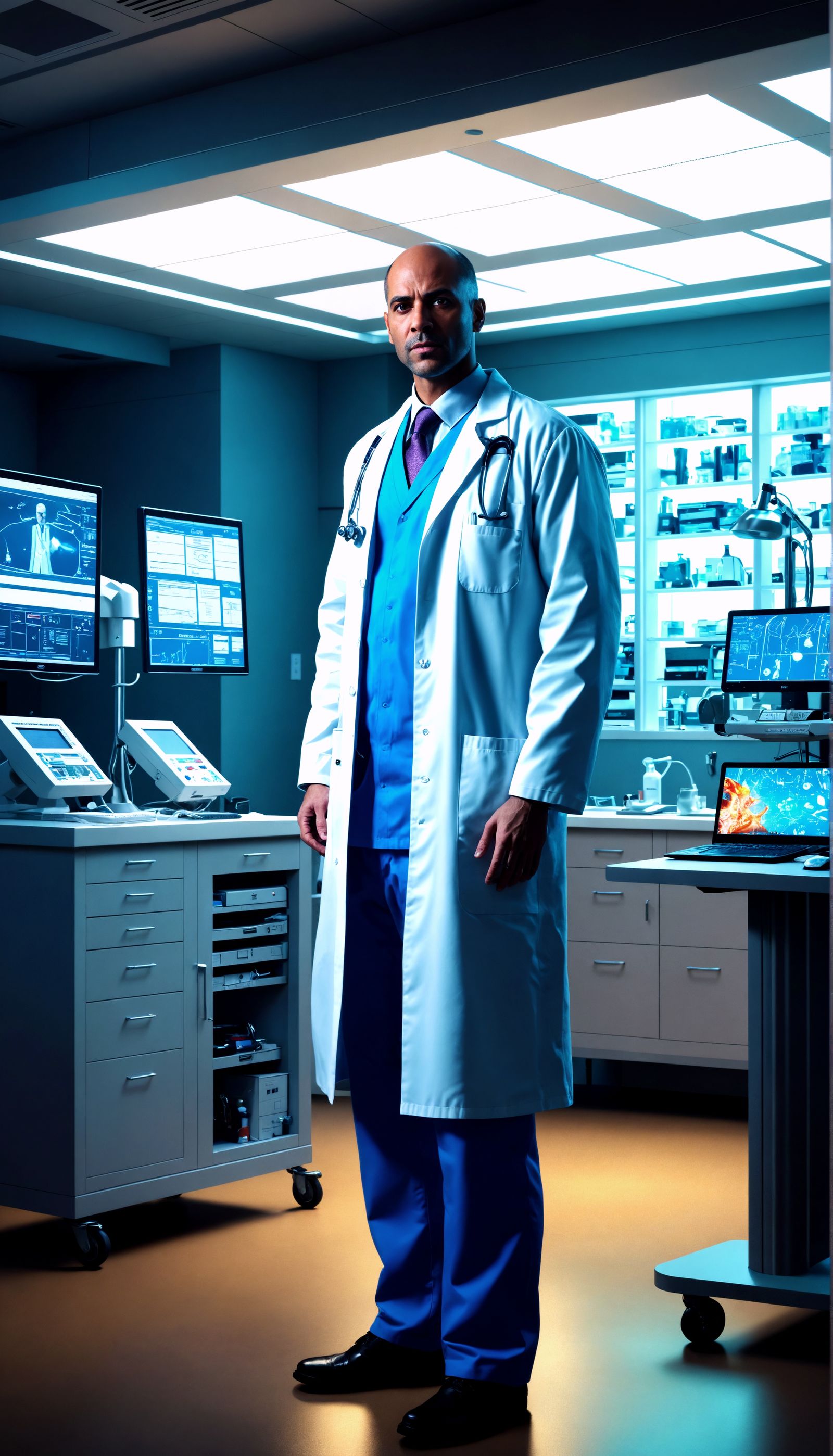 Dr. Behrbach, Head of Medical Research at Requiem University Hospital