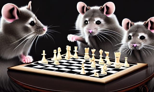 Rat playing chess #01