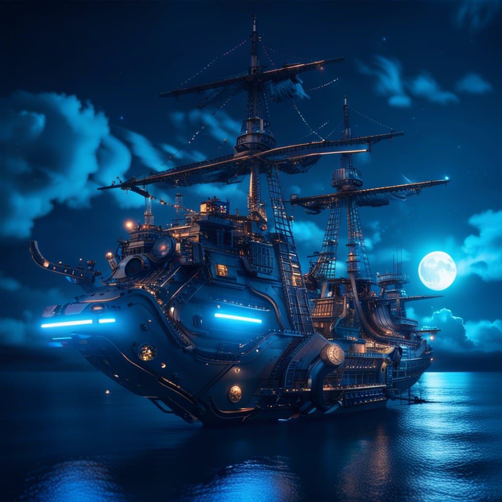 a futuristic pirate ship  by @theBrand Games