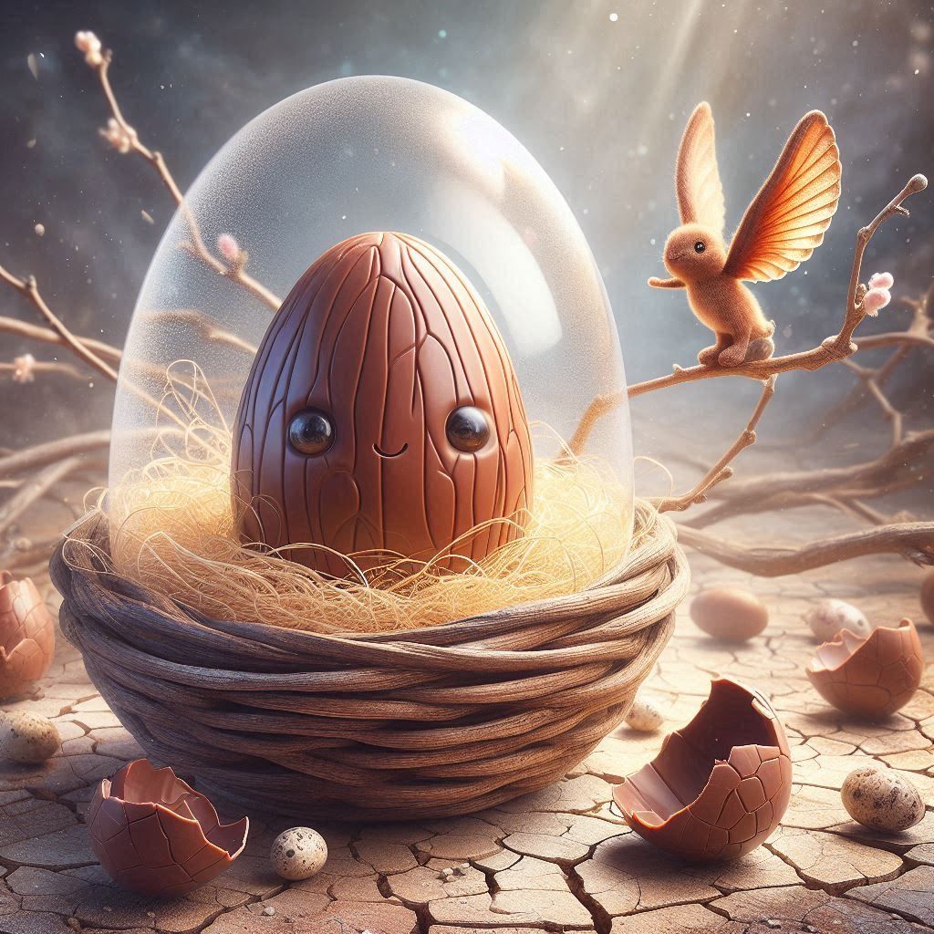 sweet easter cocoa egg