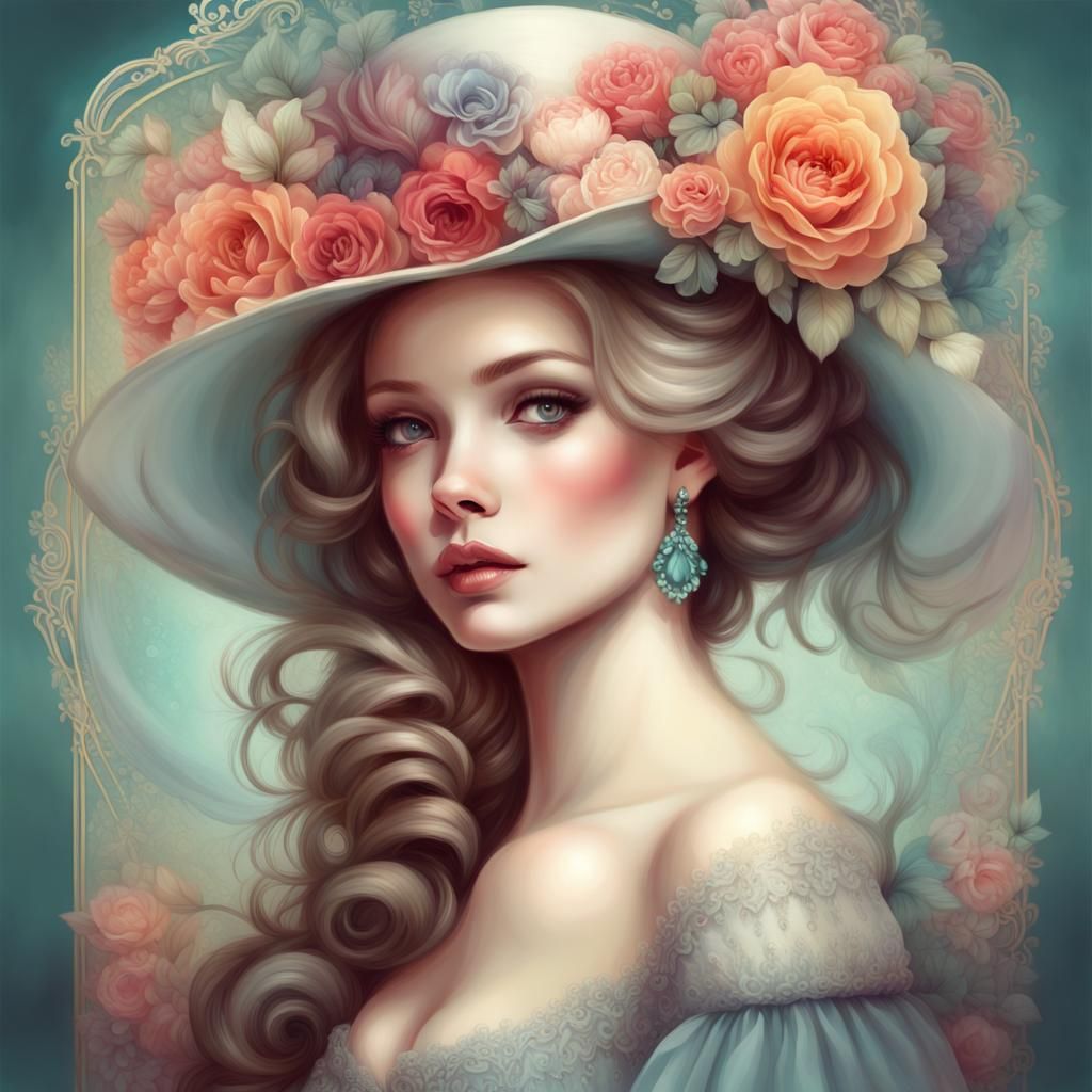 a stunning digital art piece inspired by the styles of Anna ...