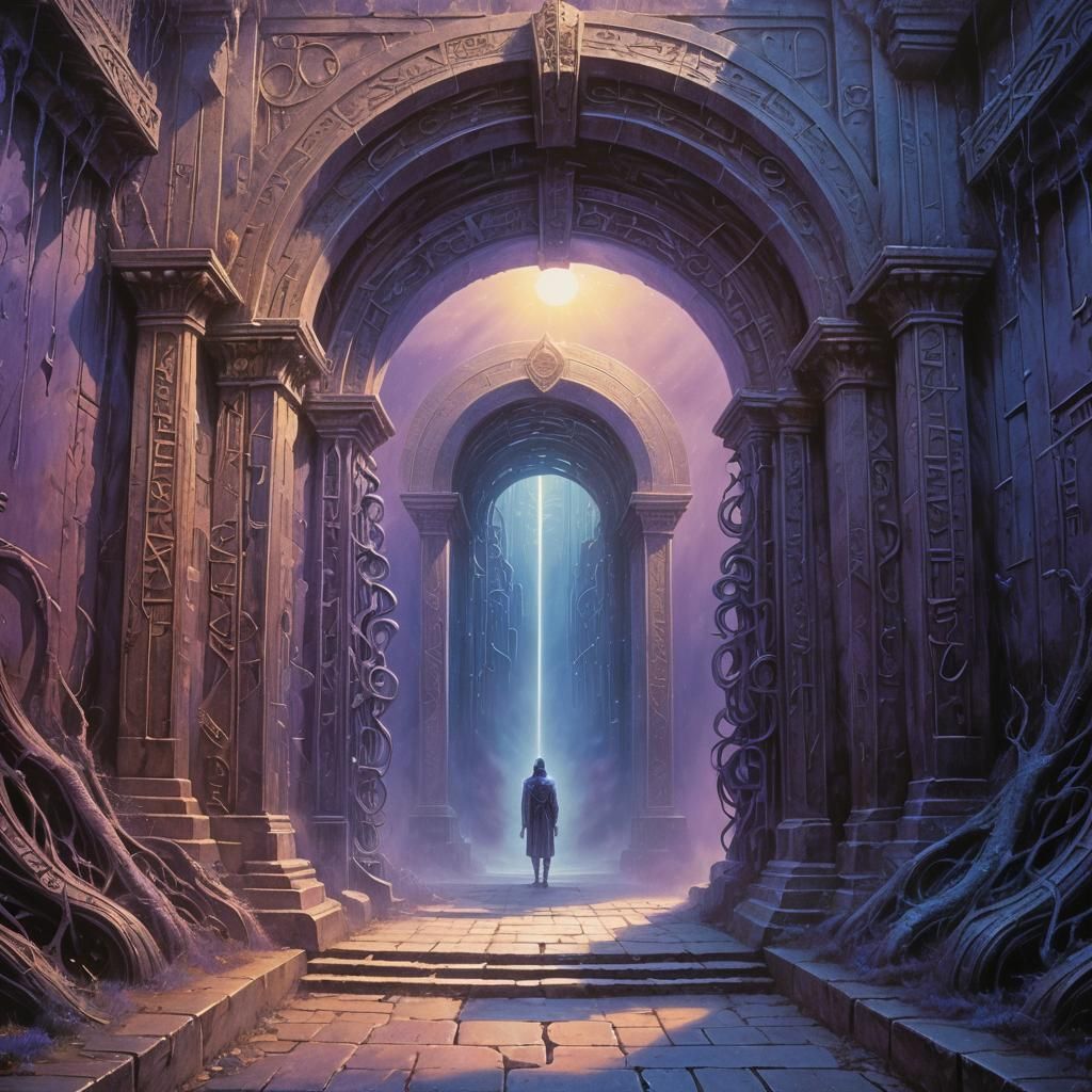 Surreal Fantasy Gate to Divine Realm