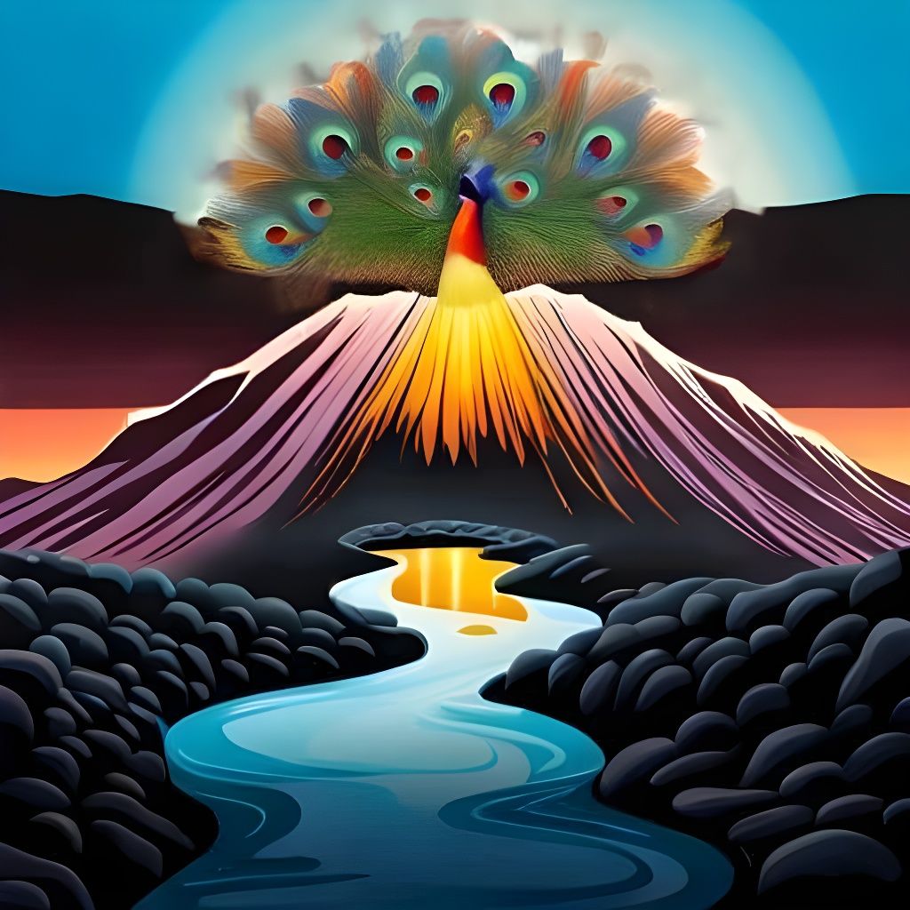 Peacock volcano