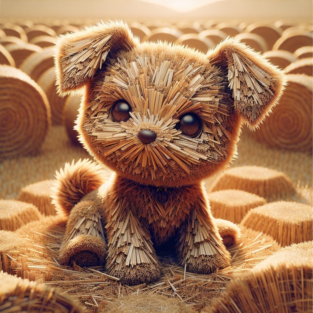 perrito de paja