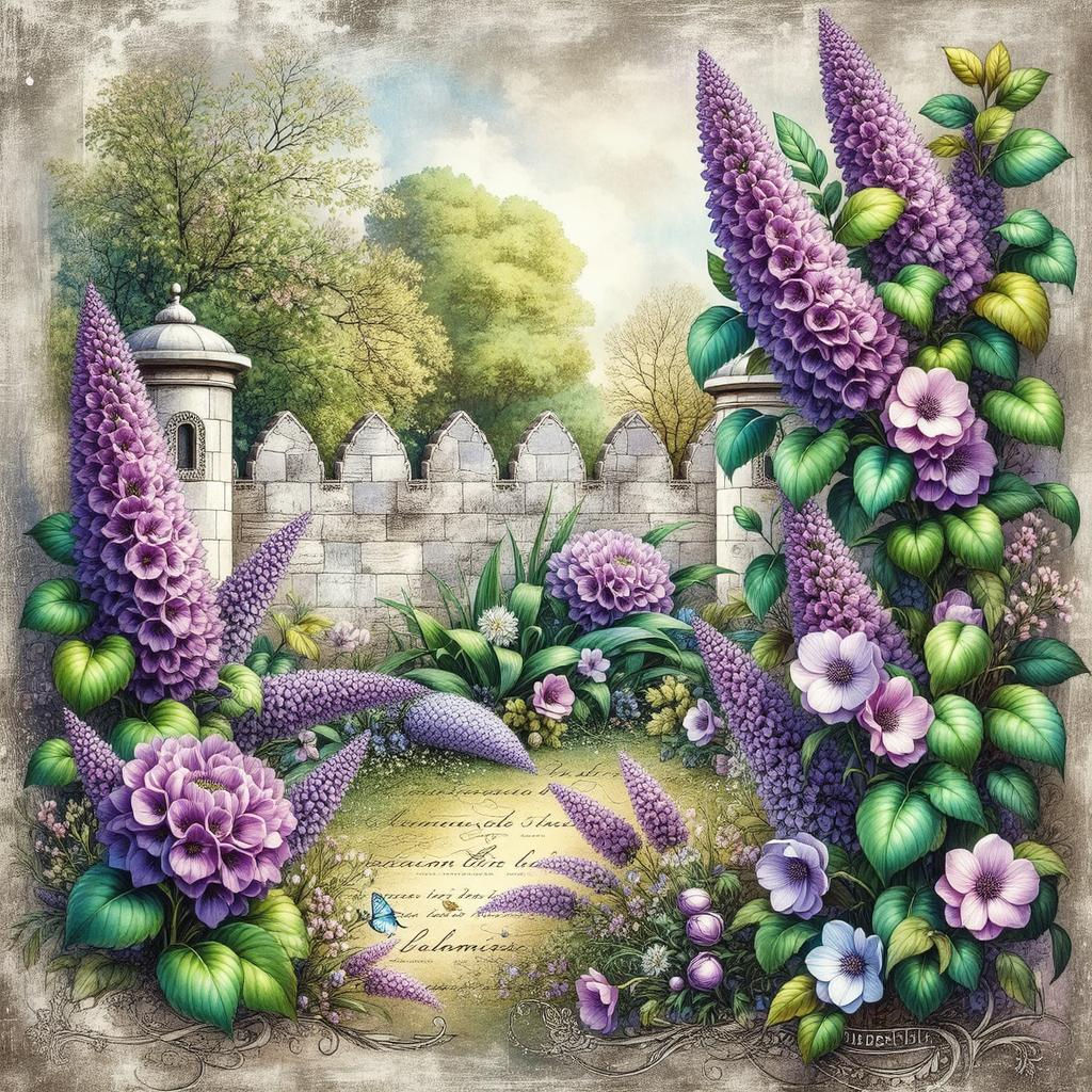 Vintage Lilacs Garden