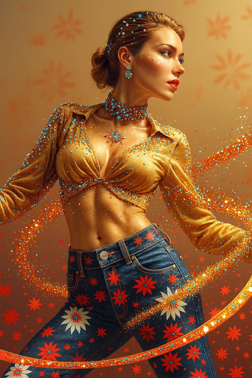 Glitter Swirl – Denim Girl