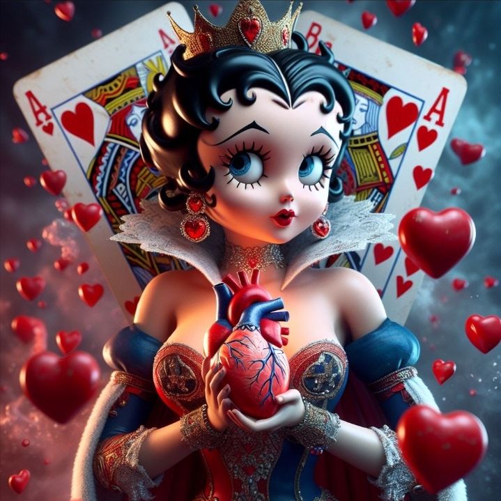Betty Boop as Queen of Hearts