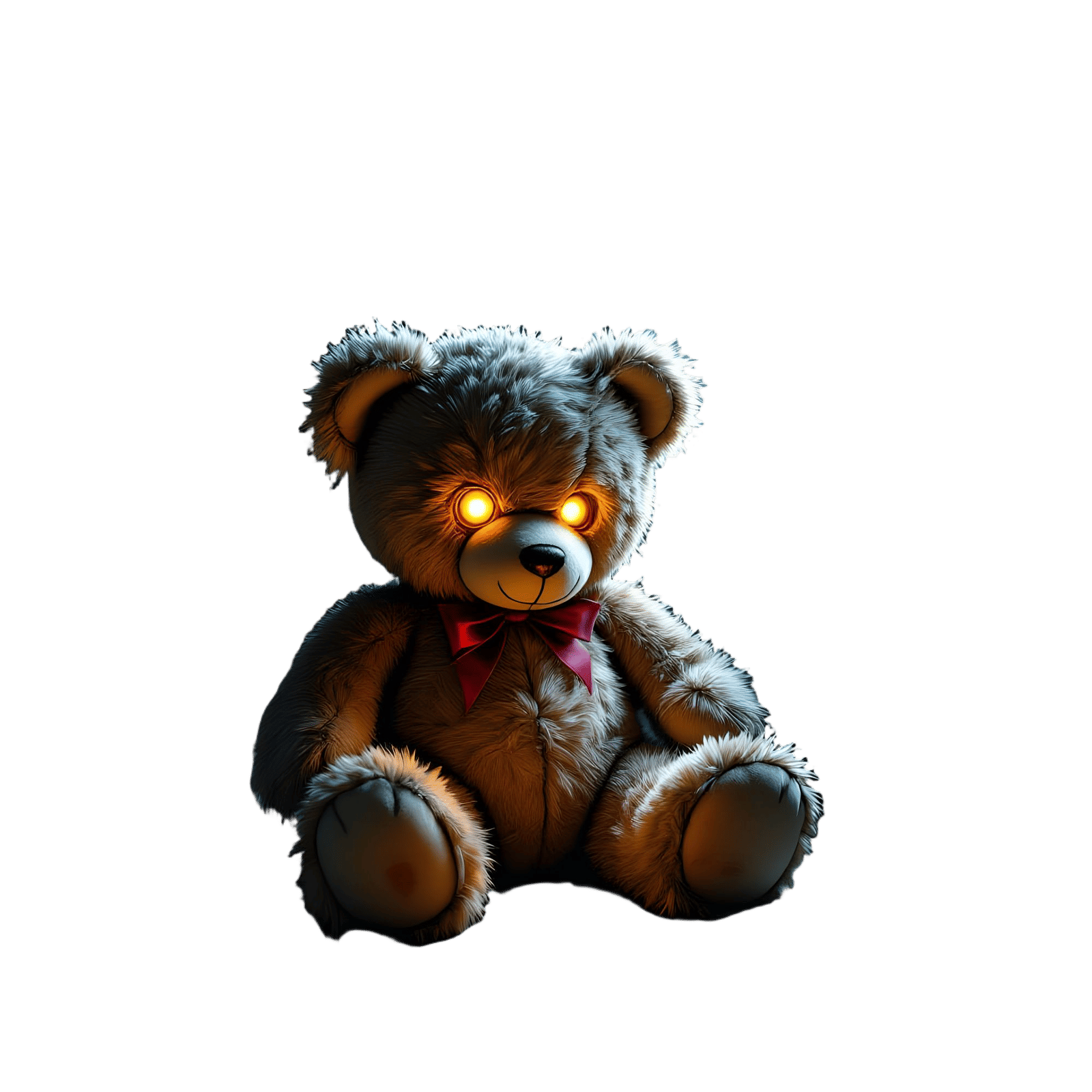 Tattered Teddy Bear in Moonlit Attic, Dark Fantasy Style