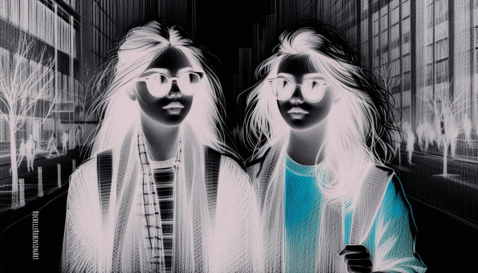 A Day In The City - Photo Negative Art