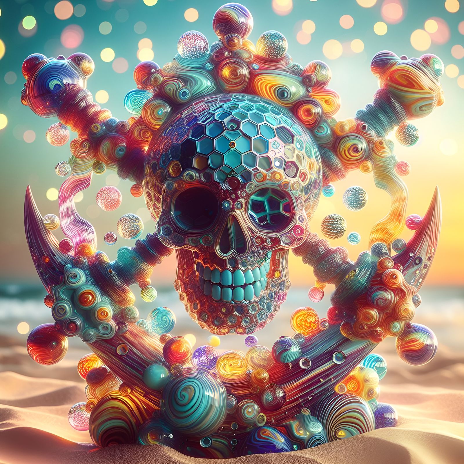 Heady Glass Jolly Roger  (Dall-E-3,  13jan24)