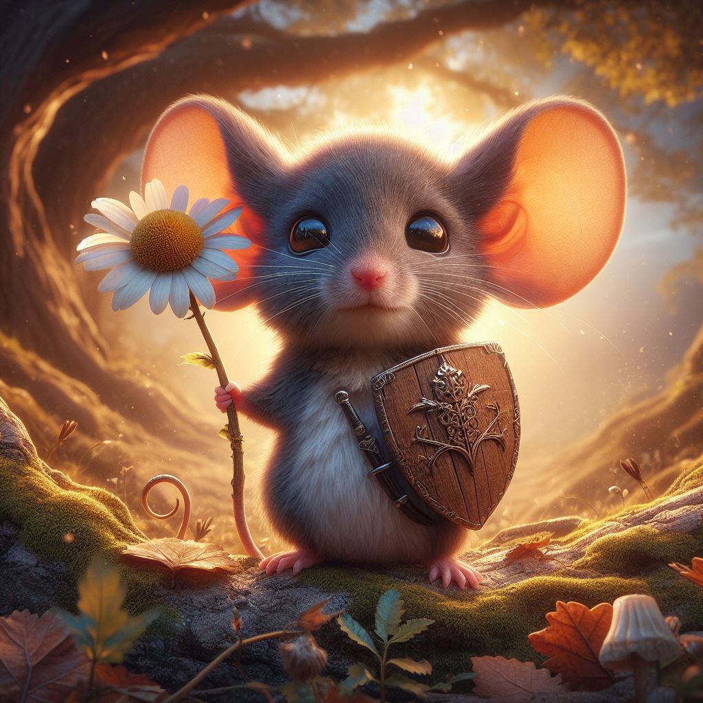 Wee little Mouse Guard in training